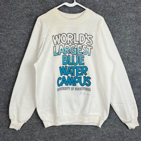 NEW world largest blue water campus university of Minnetonka sweatshirt Minnesot - Picture 1 of 8
